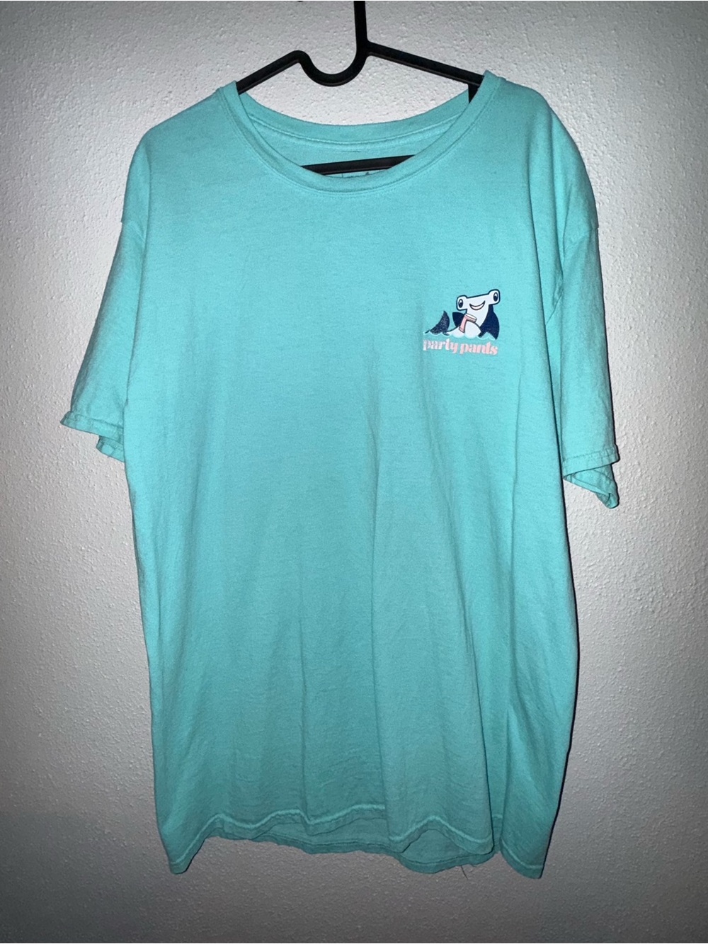 (L) Party pants Men's Short Sleeve Tee - Aqua